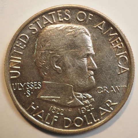 1922 Ulysses S Grant Silver Commemorative 50C Half Dollar - FREE SHIPPING! A4017 Cover