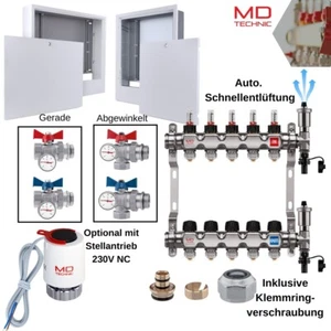 Fußbodenheizung Komplettset mit Verteilerschrank, Heizkreisverteiler & Zubehör - Bild 1 von 11