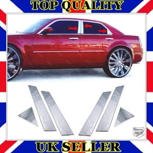 Finitura Colonna Cromata 6 pz. ACCIAIO S per CHRYSLER 300 300C BERLINA 2004-2012 - Foto 1 di 10