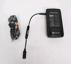 Memorex MR4210 Black Portable 3.5mm Jack Dynamic Bass AM/FM Stereo Pocket Radio - Picture 1 of 6