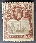 St+Helena+1922+1+shilling+grey+brown+stamp+mint+hinged