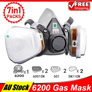 Half Respirator Painting Spraying Face Gas Mask Suit Kit Activated Carbon 6200 - Picture 1 of 12