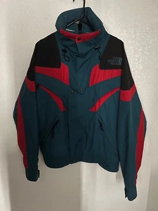 Chaqueta parka vintage The North Face para hombre mediana verde azulado rojo negro - Imagen 1 de 4