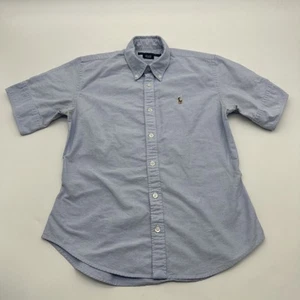 Ralph Lauren Button Down Shirt Girls Size 6 Blue Logo Embroidered..#28737 - Picture 1 of 10