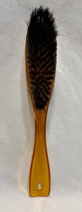 Spazzola per capelli vintage MCM Empire Lucite ambra con setole in nylon nero made in U.S.A. - Foto 1 di 7
