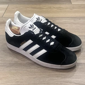 Adidas EUC Herren 11 Gazelle schwarz-weiß Turnschuhe Schuhe Streetwear Gorpcore - Bild 1 von 11