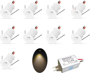 Faretto LED piccolo 9PCS 12V 1W da incasso luce 30°, Bianco Caldo - Foto 1 di 8