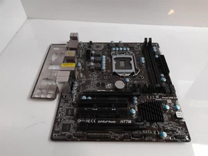 Placa madre ASRock H77M Socket LGA1155 DDR3 MicroATX con protector de E/S - Imagen 1 de 5