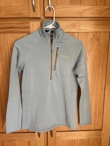 Patagonia Damen Aqua Blau Pullover Sweatshirt Oberteil Shirt Jacke 1/2 Zip - Bild 1 von 5