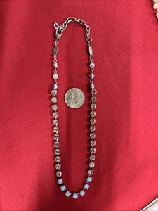Sabika S14 Silver Toned Necklace with Purple And Pink Gems 18” - Picture 1 of 5