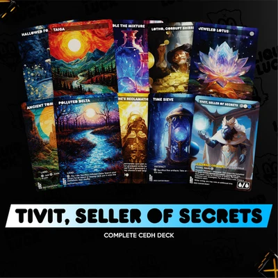 Tivit, Seller of Secrets X MTG Custom Altered Art | Full 100 Card EDH Deck - Image 1 of 4