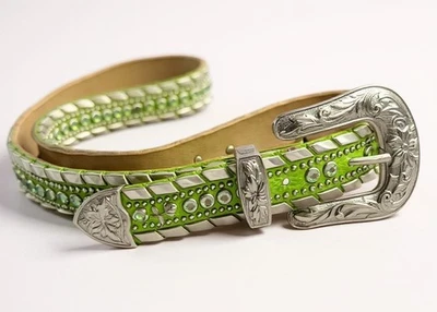 Cinturón Mujer Western KIPPYS Swarovski Cristal Cuero Talla 36 Western Vaquera Foto 1 de 4