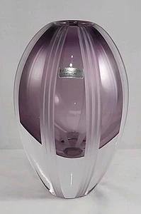 Waterford Evolution Vase Lilac Meadow Cut Amethyst Purple - 8" - Picture 1 of 8