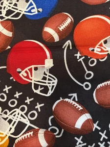 George McCartney for Timeless Treasures Fabric Football Helmet Cotton 44” x BTY - Picture 1 of 3