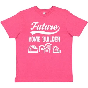 Inktastic Future Home Builder Contractor Youth T-Shirt House Building Kids Job - Picture 1 of 3