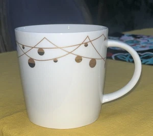 Starbucks 14oz Tasse Gold Weiß Christmas Ornament Holiday Bone China 2012 - Bild 1 von 6
