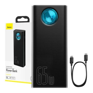 Baseus Amblight 30 000 mAh szybki powerbank, 65W, z wyświetlaczem, czarny - Zdjęcie 1 z 8