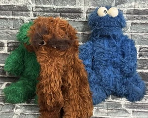 Vintage Knickerbocker Sesame Street Plush Cookie Monster Oscar the Grouch Snuffy - Picture 1 of 11