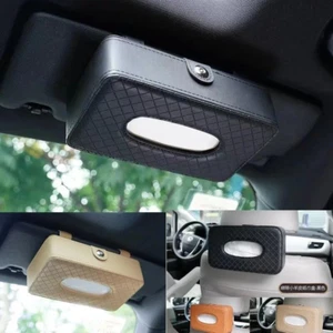 Car napkin holder, car supplies, leather tissue box, towel dispenser, car - Picture 1 of 17