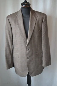 Vtg brown herringbone Tweed wool Blazer jacket size Large revival country - Picture 1 of 15