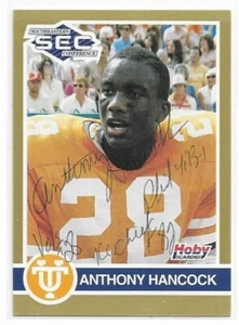ANTHONY HANCOCK Autographed Signed 1991 Hoby card #326 Tennessee Vols Football - Picture 1 of 1