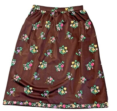 Falda Floral Vintage Años 80 Union Label Roxanne Damas XSmall Mediados de Siglo Indie Foto 1 de 4