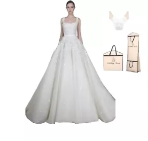 GREOENEL Amor Wedding Dresses Ball Gown Flower Lace Beading A-Line White - Picture 1 of 1