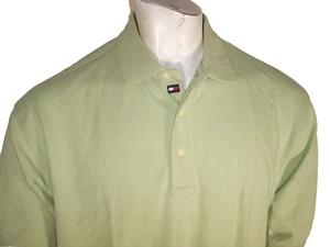 New Tommy Hilfiger Large Green Cotton Polo/Golf Shirt - Picture 1 of 5