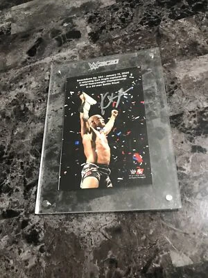 WWE 2K20 Placa firmada por Kurt Angle Wrestling Wrestlemania Ecw Wcw Gcw Njpw Legend Foto 1 de 4