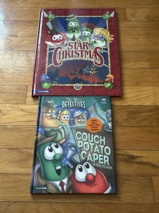 VEGGIE TALES Lot of 2 Hardcover Books- Big Idea Books Couch Potato Caper & Star - Foto 1 di 2