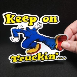 KEEP ON TRUCKIN' Vintage Style DECAL, Vinyl STICKER - Picture 1 of 2