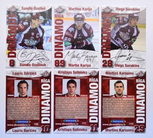 2009-10 KHL Dinamo Riga Facsimile Autograph Pick a Player Card