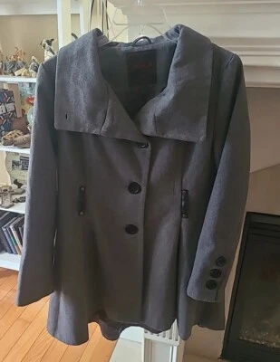 Abrigo Yoki New York Mujer XL 25" Mangas 18" Hombros 38" Largo Gris Foto 1 de 3