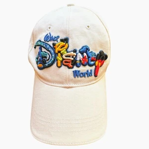 VTG DISNEY Parks Adult Baseball Hat Colorful 3D Embroidered 1990s Cap Taiwan - Picture 1 of 16