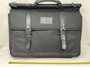 London Fog Laptop Luggage Attaché Bag Black 17.5 x13 - Picture 1 of 12