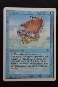 Magic The Gathering MTG PIRATE SHIP Revised Edition HP Heavily Played - Picture 1 of 2