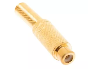10 Pack Belkin Audio Video Gold Plated RCA Female Jack Solder Connector Adapter - Picture 1 of 6