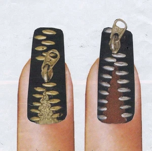 Piercing Zipper Reißverschluss Sterling Silber Naildesign Nagelschmuck Top Marke - Bild 1 von 2