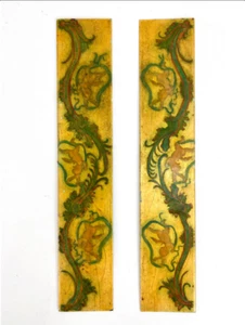 ASIAN PAINTED METAL DESK BLOTTER HOLDERS - Picture 1 of 5