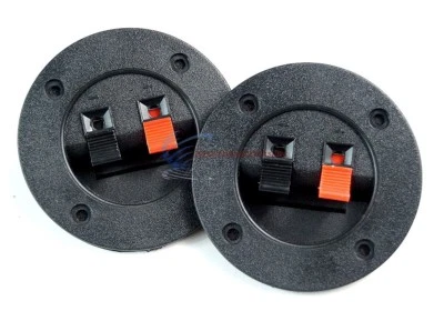 NIPPON AMERICA 2 PCS Audiopipe Round Push Spring Terminal Cup Connector Speaker Subwoofer