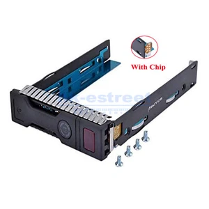 3.5" LFF SAS SATA HDD Tray Caddy For HP ProLiant DL380 DL360 G10 Server W/Chip - Afbeelding 1 van 7