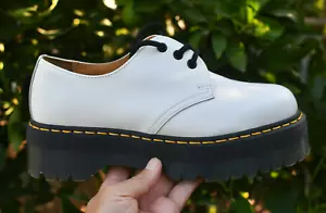 Doc Martens Quad 1461 Piattaforma stringata Taglia: US Lady 9M Bianco Doc's DM - Foto 1 di 12