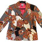 Chicos Woman’s 8 Medium Floral Jacket Blazer Paisley Lined Work Casual Y2K