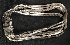 2/3 Antik Designer Schmuck Armband Armkette Marke BG Silber 835 Mid Century~1950