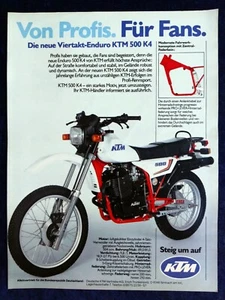 KTM 500 K4, originale Werbung 1982 - Bild 1 von 1