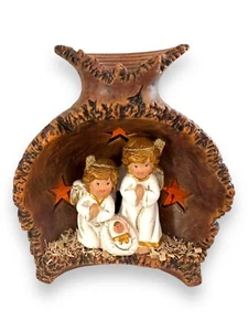 Jesuskind Engel Weihnachten Kerzenhalter Keramik Krippe Südwest Stil - Bild 1 von 5