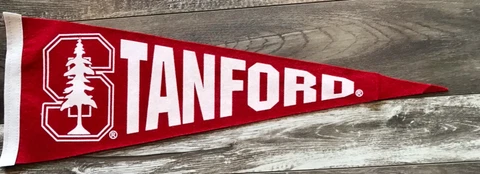 Stanford Cardinal Vintage Wool Felt  Pennant Cover
