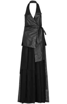 SASS & BIDE 'The Echo Maker' Leather & Tulle Detachable Long Vest Size 6 - $850 - Image 1 of 4