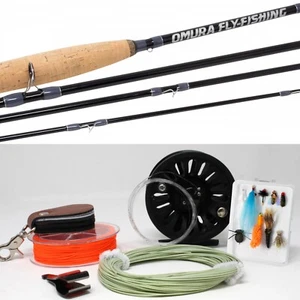 FTM Omura fly fishing set Combo Rute Rolle Fliegen Schnur Anfänger Set Forelle - Bild 1 von 20