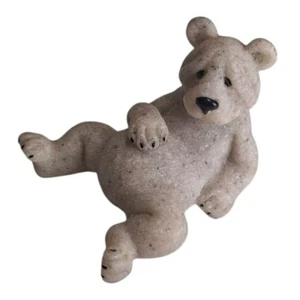 Quarry Critters Tiny Baby Bear 2000s Figurine Resin Stone Small Vintage Lazy - Picture 1 of 7